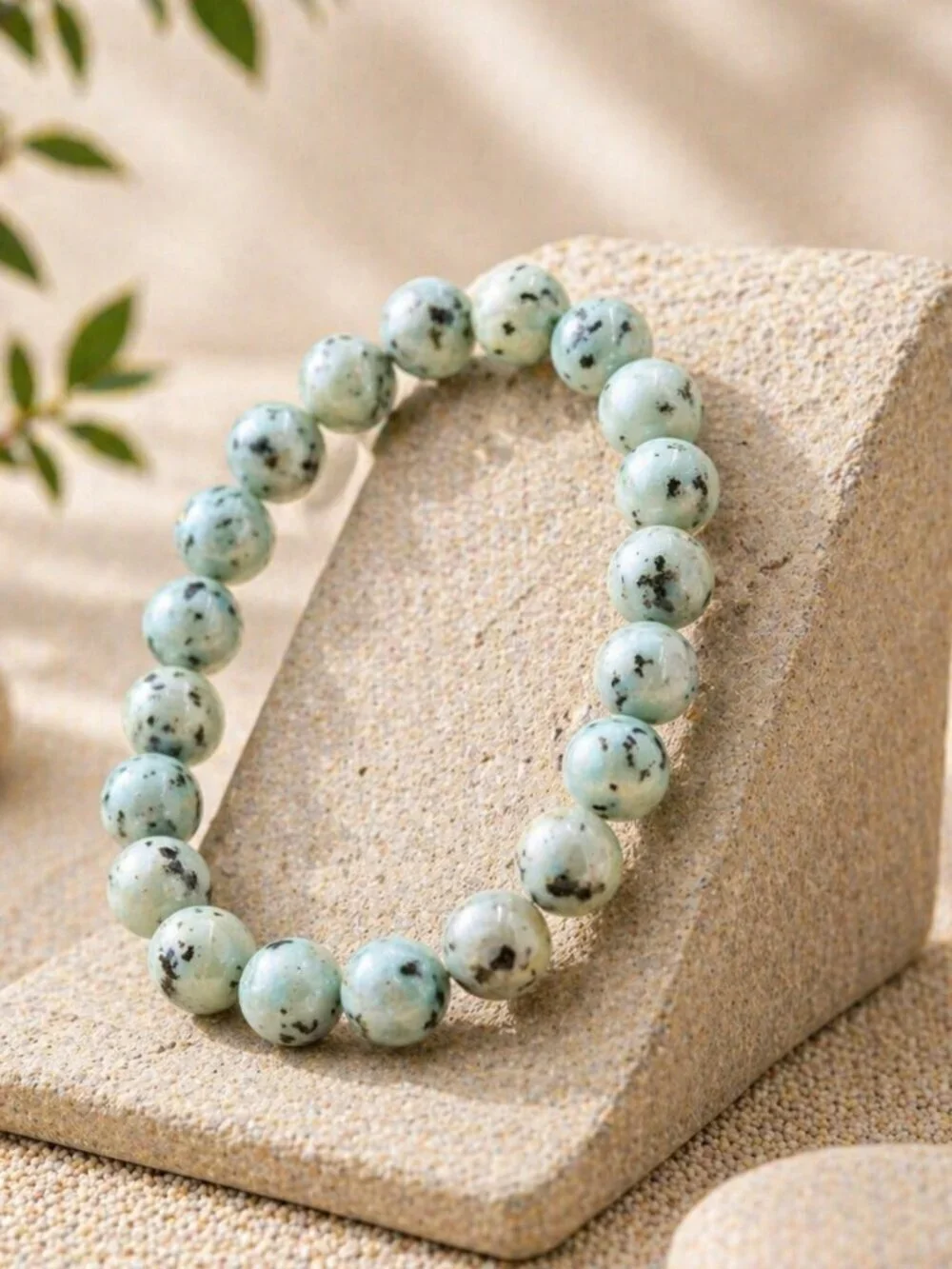 Kiwi Jasper Gemstone Bracelet | Handmade